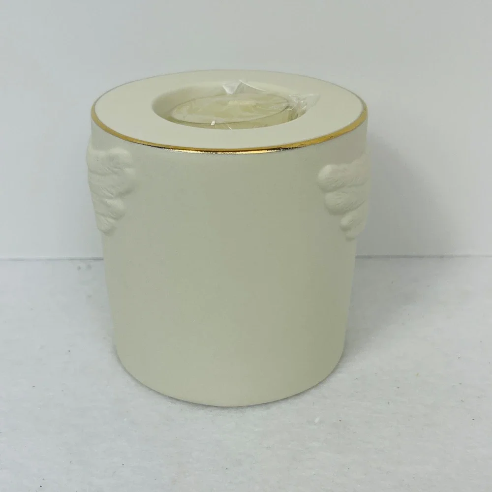 Lenox Radiant Light Angel Votive Ivory Porcelain Gold Trim Candle Holder 863056